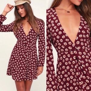 Fleur & Flirtation Floral Print Long Sleeve Dress